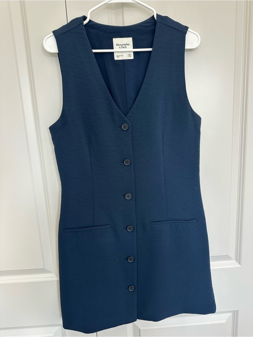 Abercrombie & Fitch Navy Button-Front Mini Dress